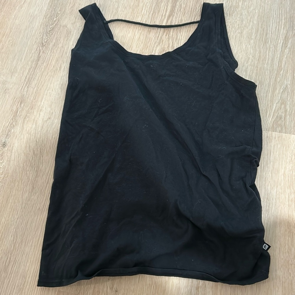 Fabletics black Small Open Back Tank top with twist back​